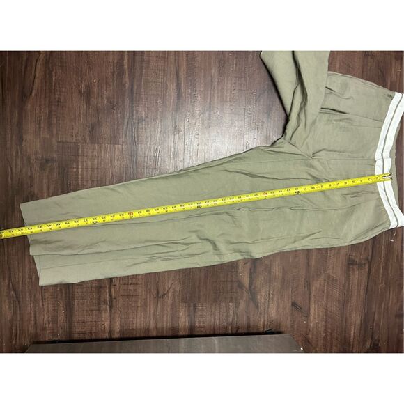 WAYF (NORDSTROMS) Green Preston Pleated Wide Leg Pants, Sz Large, MP $99 - Picture 4 of 10